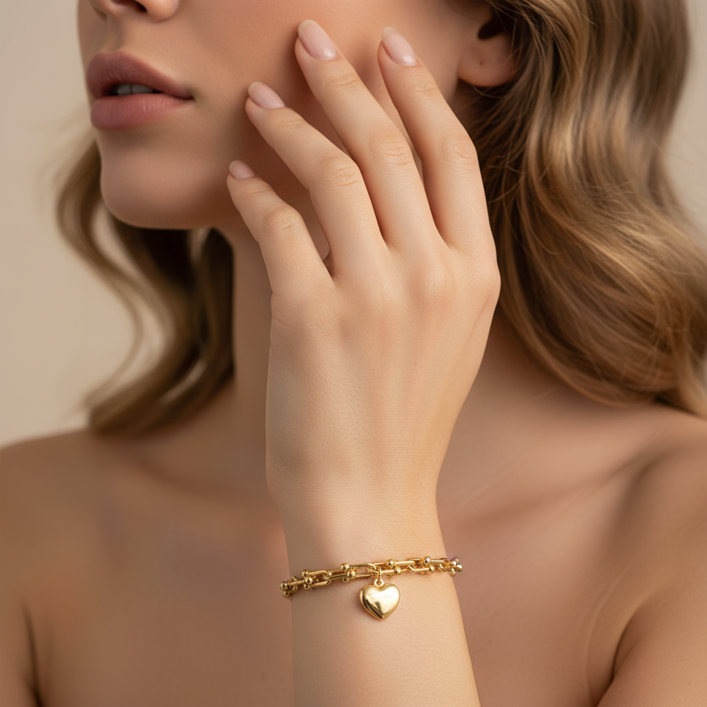 Woman wearing bracelet