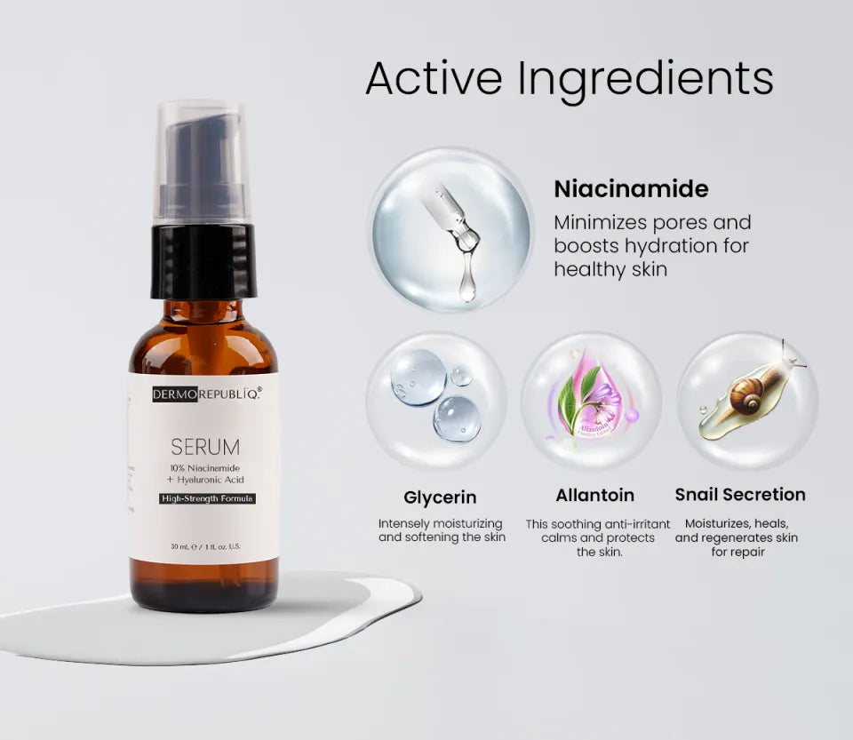 Dermorepubliq 5% Niacinamide + 3% Tranexamic Acid + 2% Alpha Arbutin Ultra White Serum - 30 mL