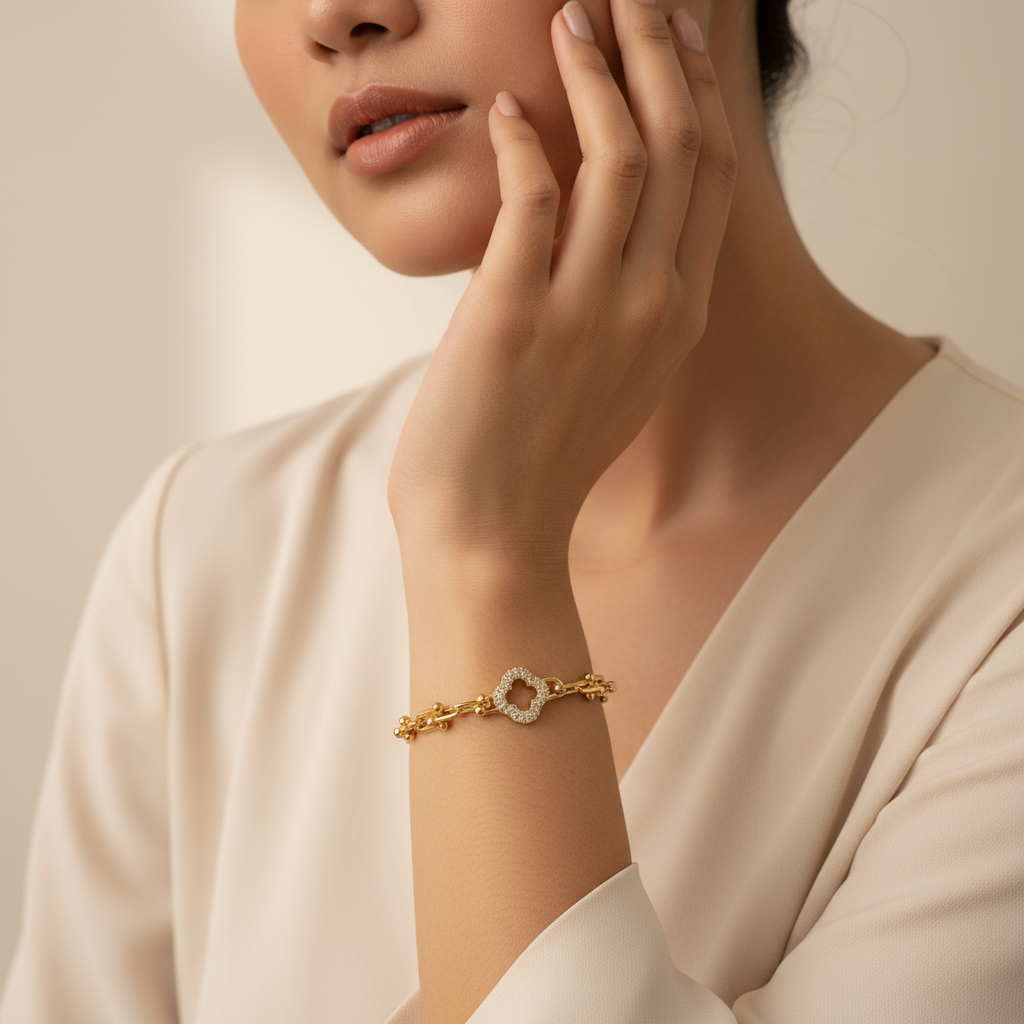 18k Bangkok Gold-Plated Hardwear Bracelets