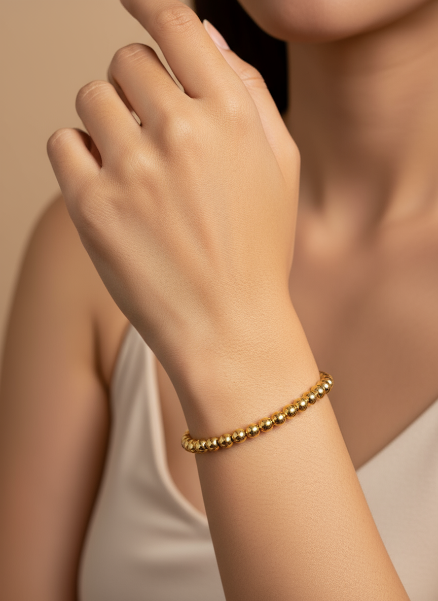 18k bangkok Gold-Plated Bubble Bracelet
