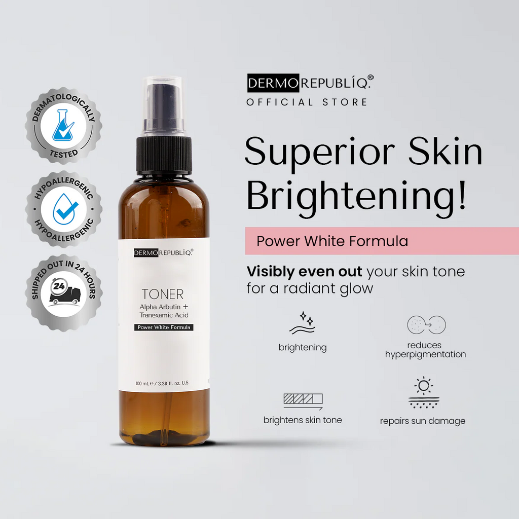 Dermorepubliq 10% Niacinamide + 3% Tranexamic Acid + 2% Alpha Arbutin Ultra White Serum - 30 mL