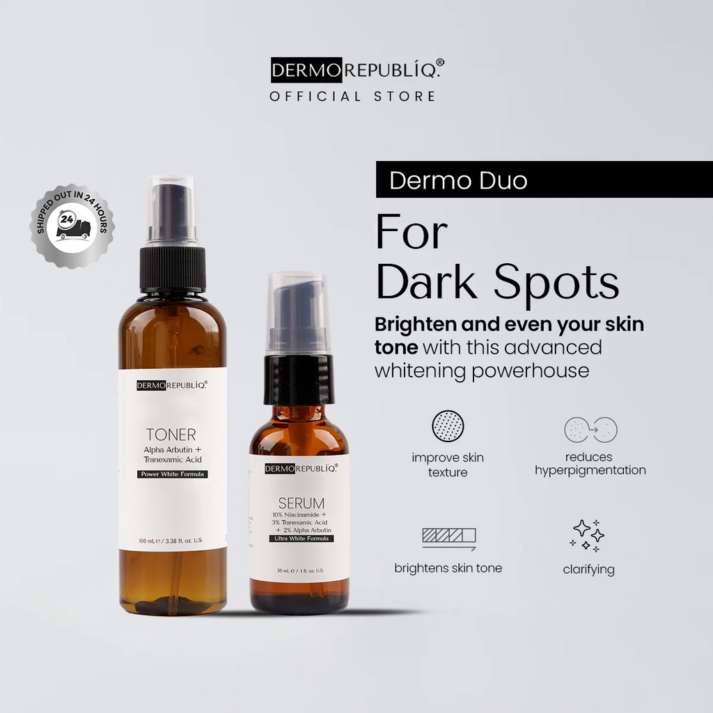 Dermorepubliq 10% Niacinamide + 3% Tranexamic Acid + 2% Alpha Arbutin Ultra White Serum - 30 mL